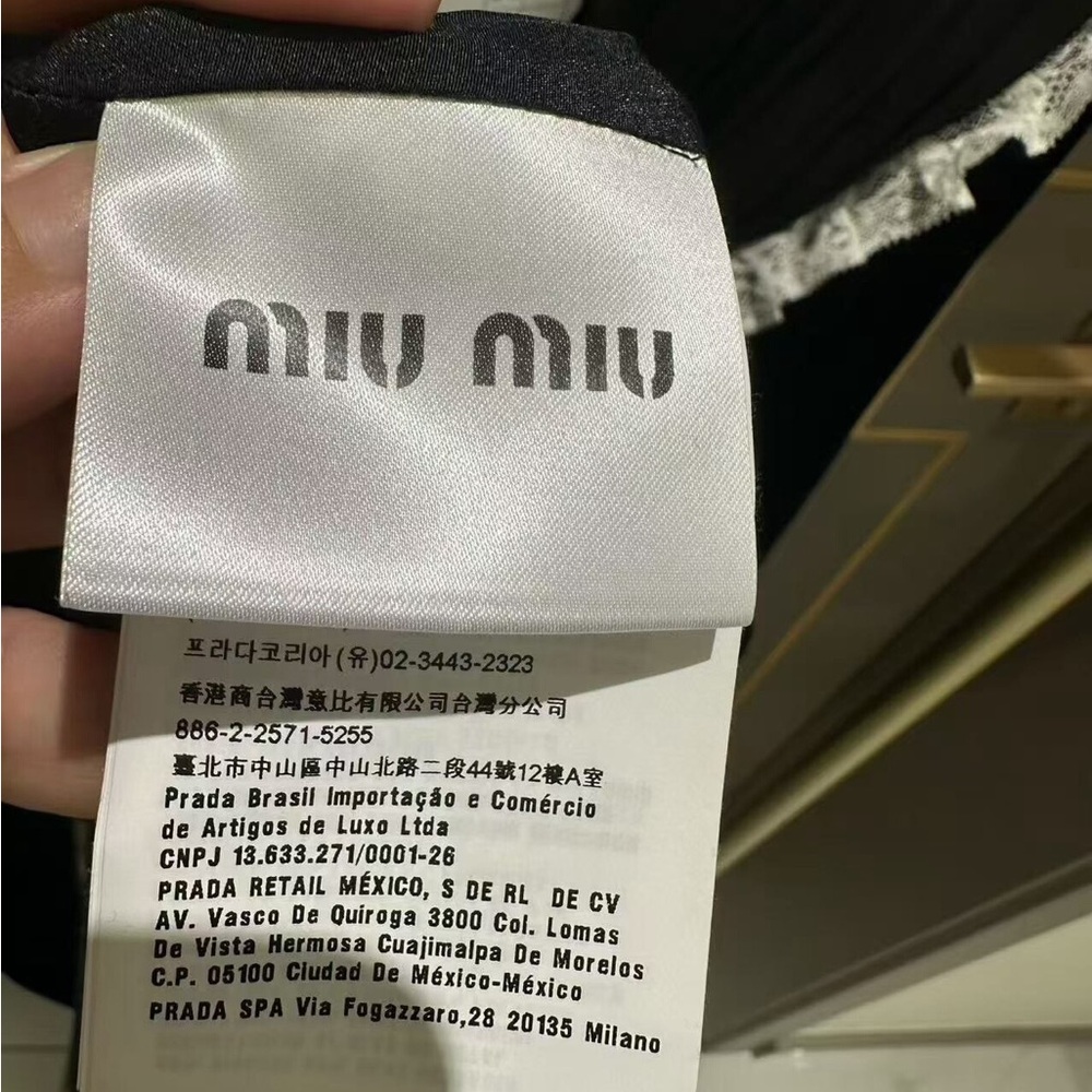 š©steal Authentic miumiu Black and White Lace Detail Dress - Picture 6 of 7